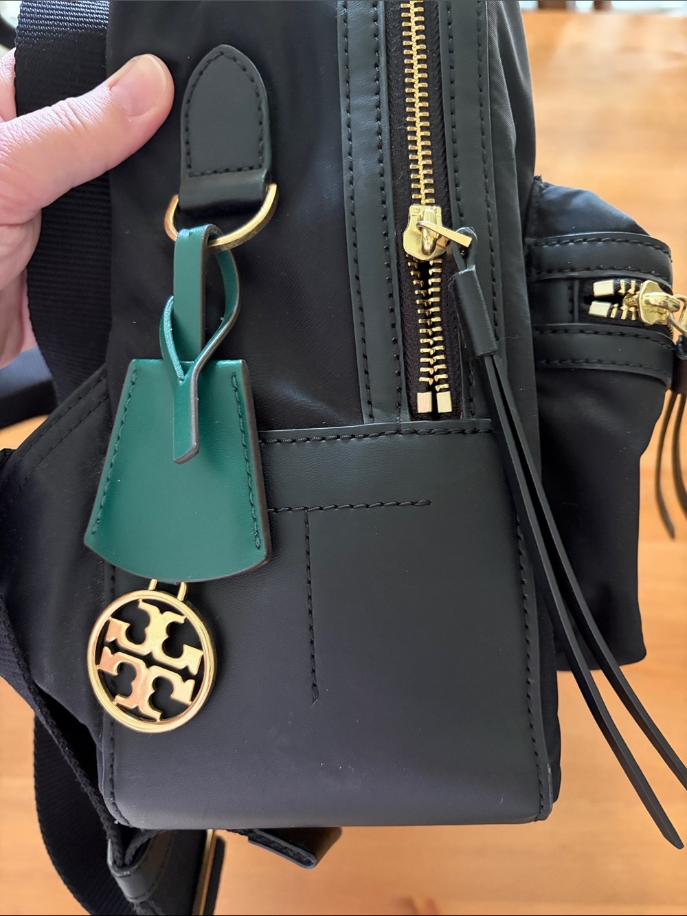 GWP Tory Burch Black Nylon Backpack (& Tory Burch pouch!) - Picture 4 of 12